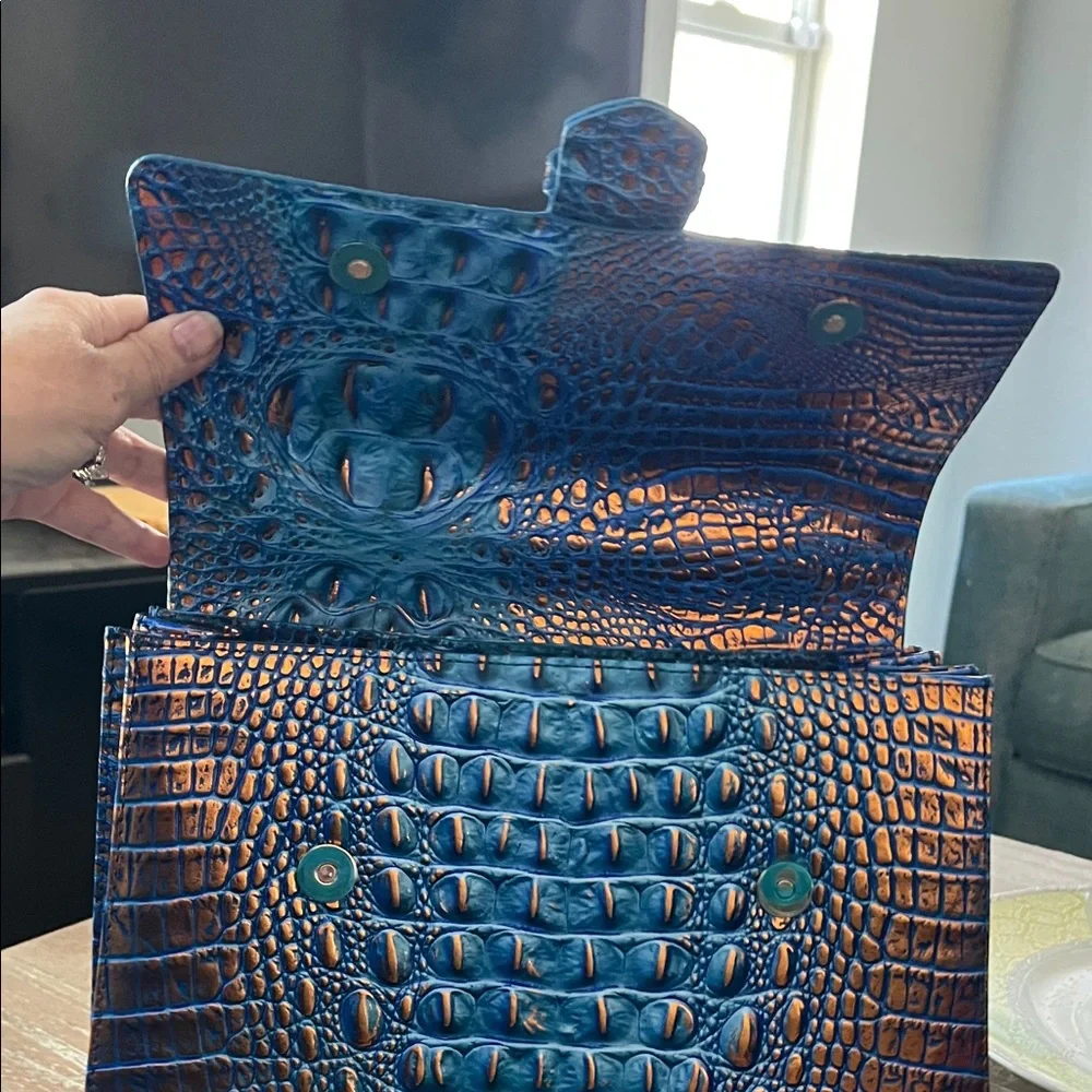 NWOT Brahmin Blue and copper Bag - Picture 3 of 10